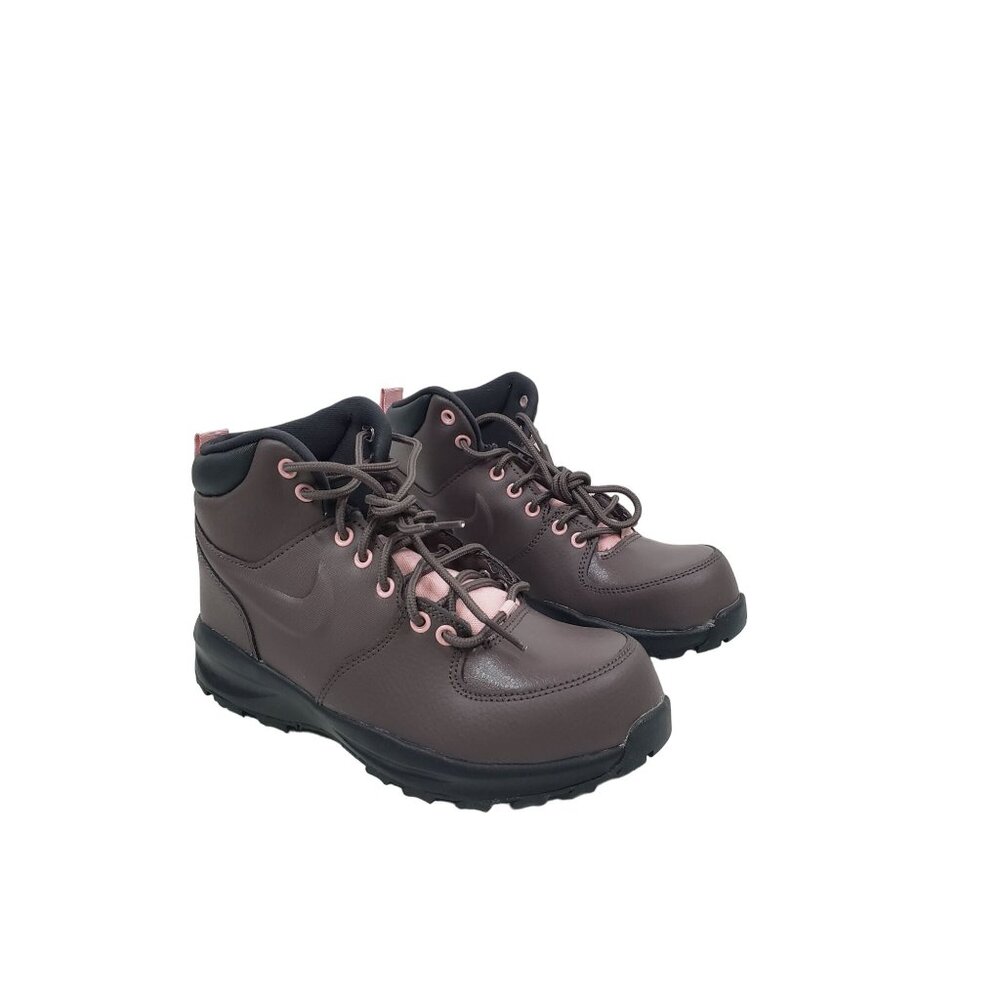 Nike Girls' Big Kids' Manoa Leather Boots in Violet Ore/Dark Smoke Grey- Size 5Y